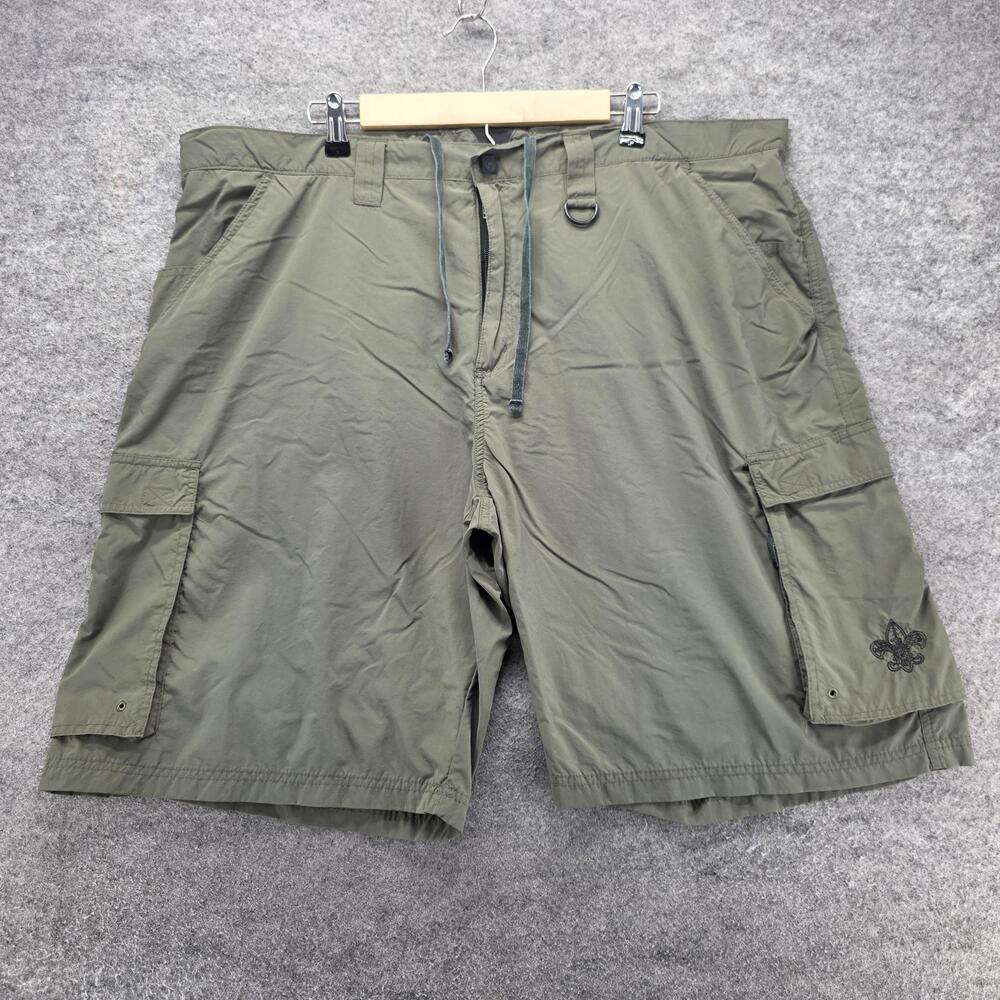 Boy Scouts Of America Shorts Mens XL Waist Green Cargo Nylon 11 Inseam